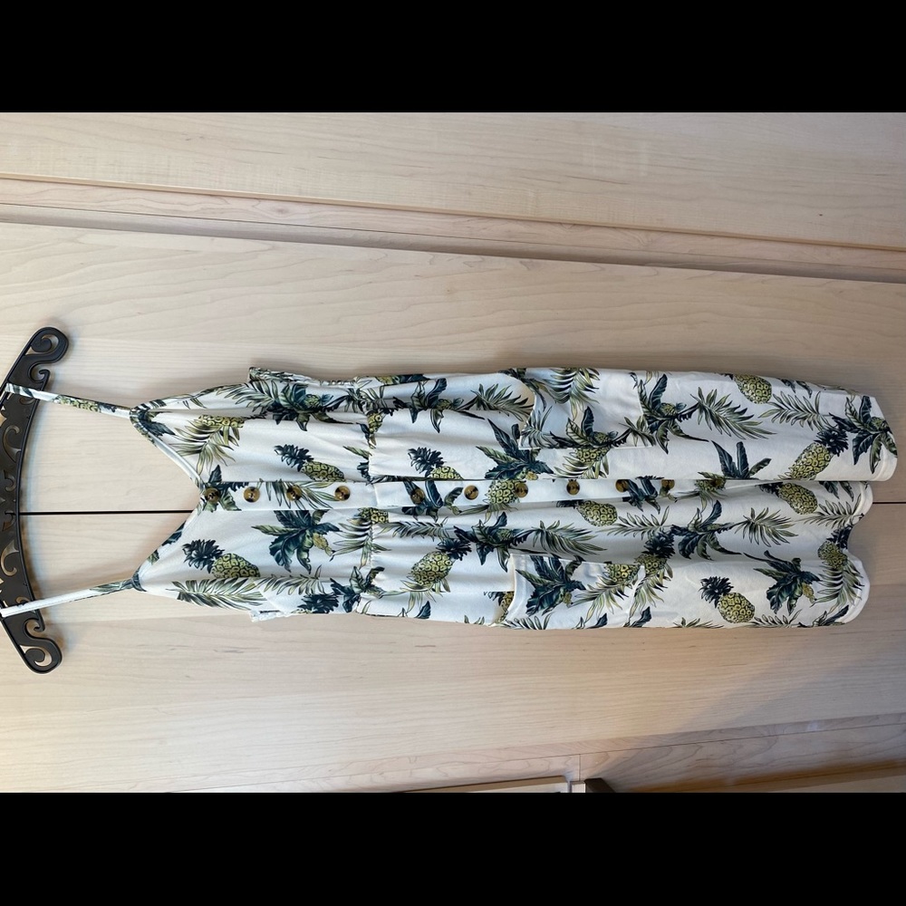 Pineapple Print straps dress